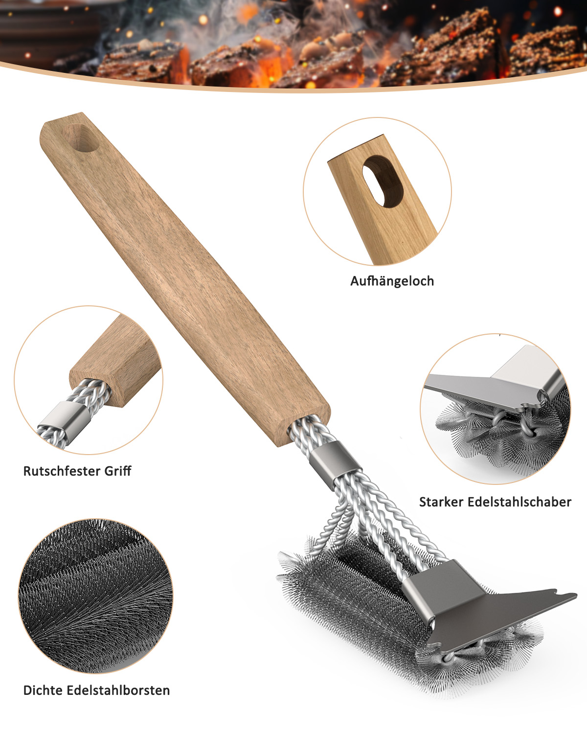 Grill cleaning brush - Image 3